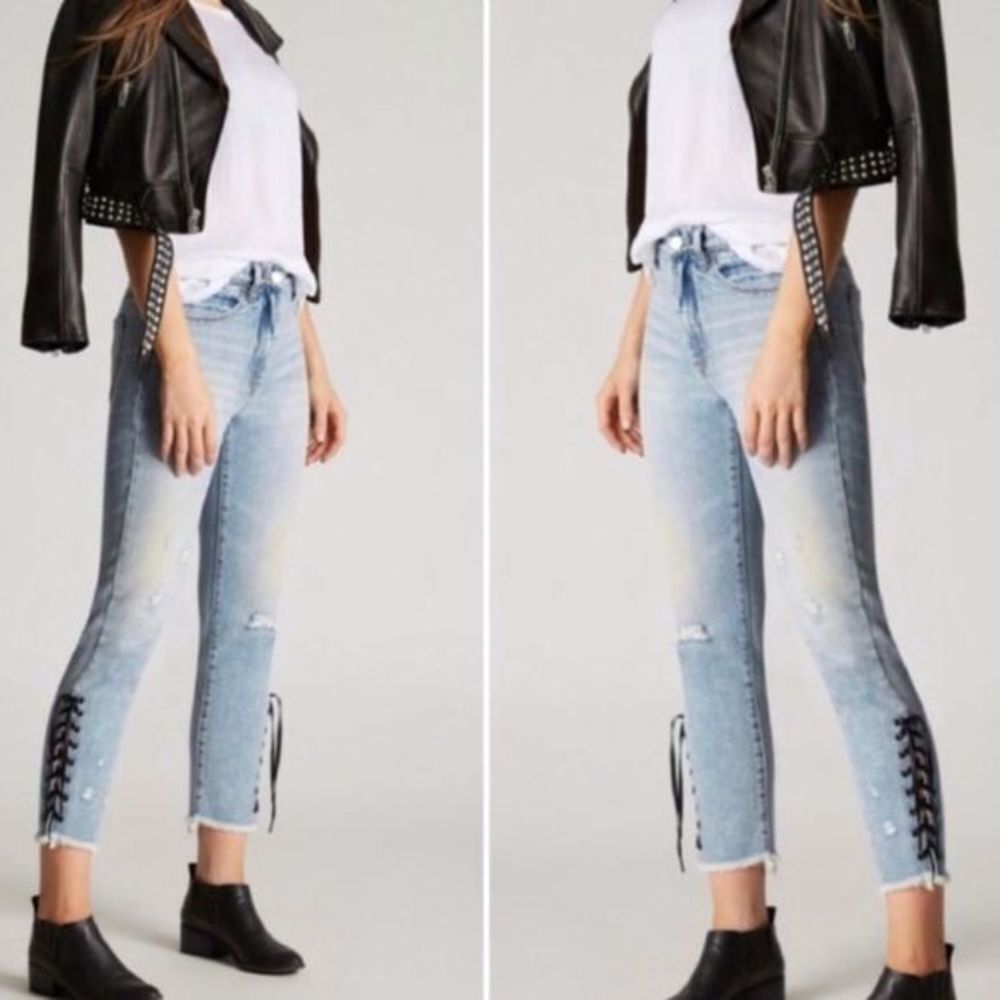 NWT BlankNYC High Rise Ankle Straight Jeans‎